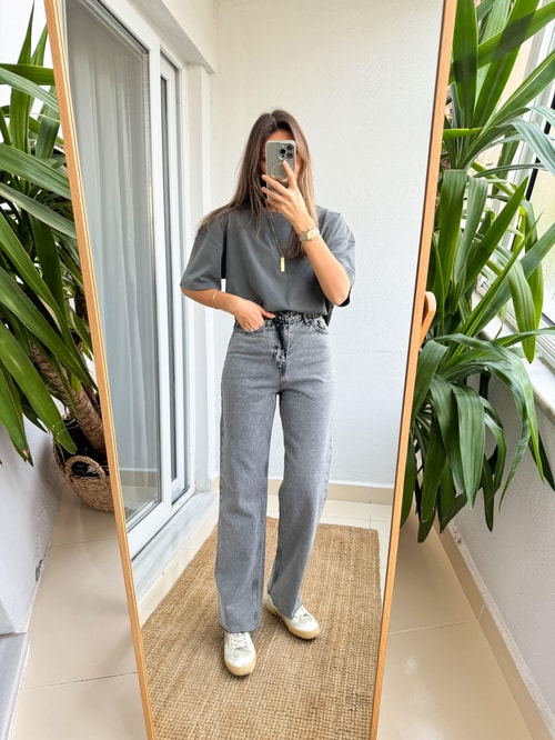 Agnes Straight Gri Jean