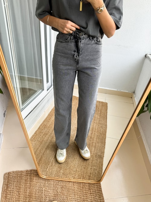 Agnes Straight Gri Jean