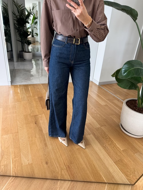 Amelia Zr Koyu Lacivert İspanyol Jean