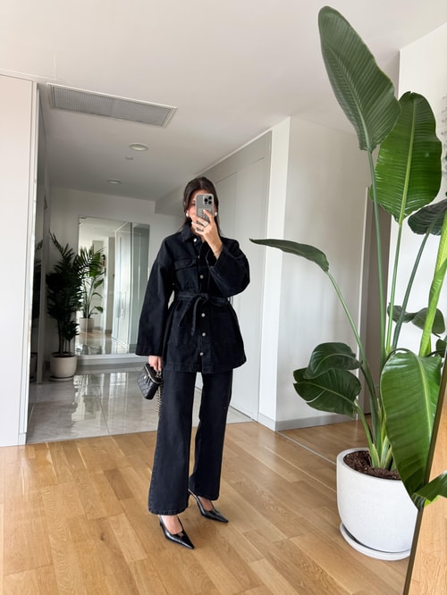 Antrasit Denim Ceket Pantolon Takım