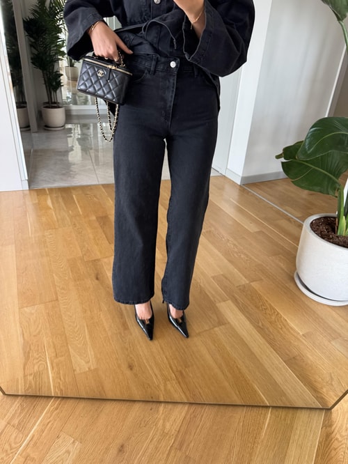 Antrasit Denim Ceket Pantolon Takım