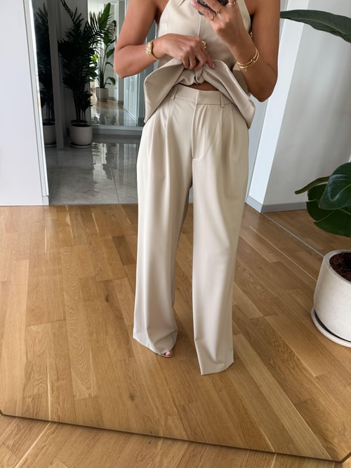 Aria Premium Yelekli Pantolon Takım - Bej