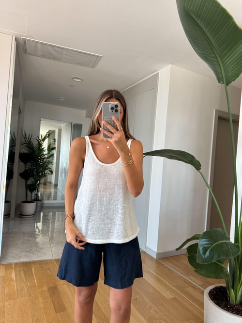 Askılı Transparan Atlet - Beyaz