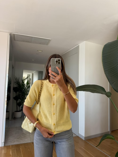 Asos Düğmeli Triko - Sarı