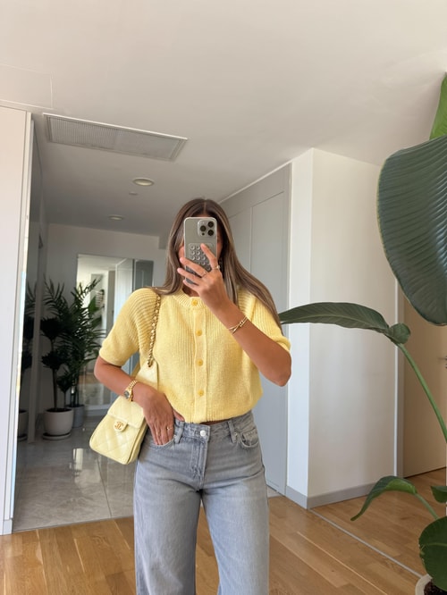 Asos Düğmeli Triko - Sarı