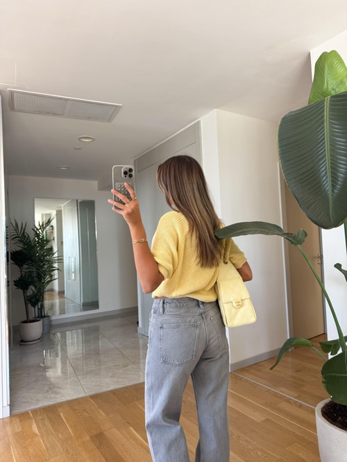 Asos Düğmeli Triko - Sarı