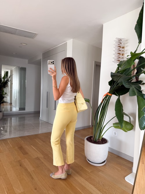 Aveline Flare Kesim Pantolon - Sarı