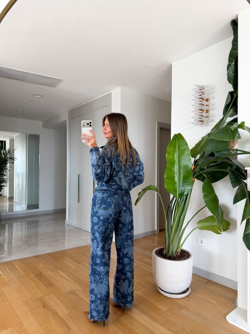 Baggy Desenli Jean