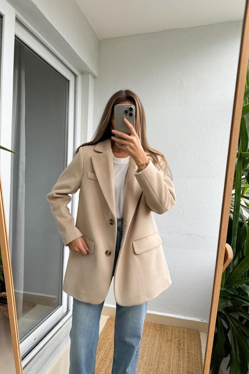 Bej Kaşe Blazer