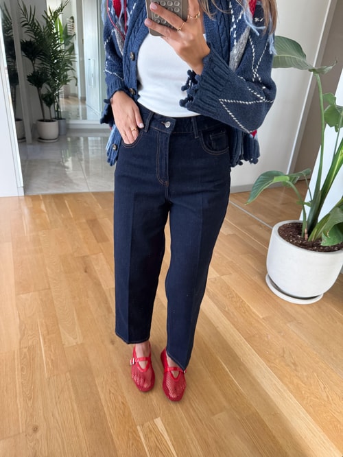 Cardie Mom Jean - Koyu Lacivert