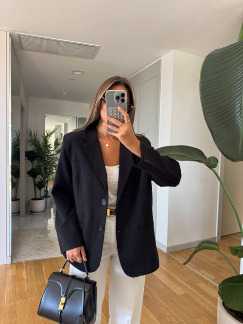 Carla Premium Blazer Ceket-Siyah