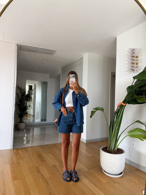 Cs Mid Blue Denim Şort 