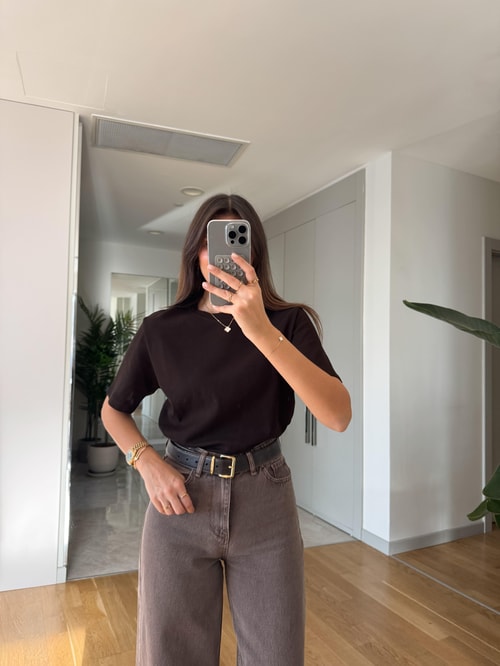 Cs Premium Pamuklu Tişört-Acı Kahve