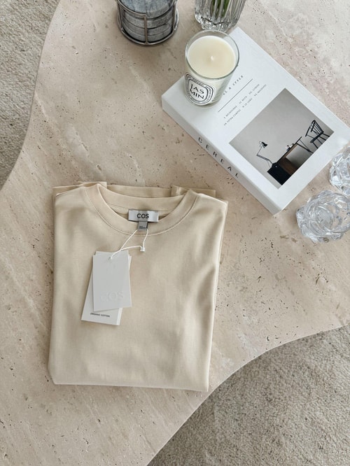 Cs Premium Pamuklu Tişört-Bej