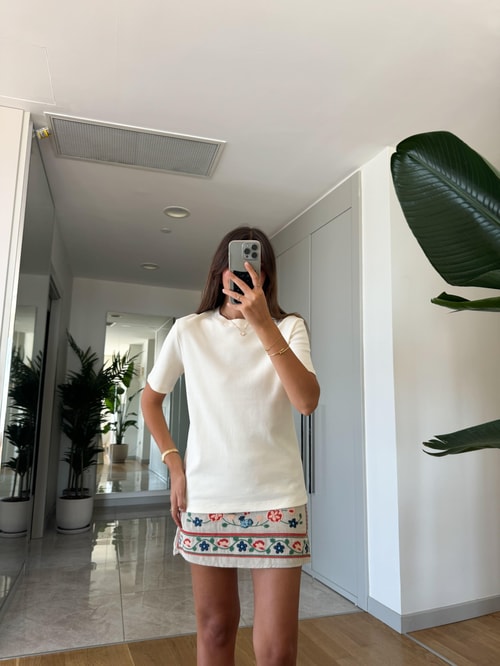 Cs Premium Pamuklu Tişört- Ekru