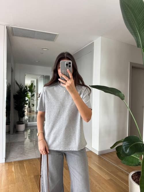 Cs Premium Pamuklu Tişört- Gri