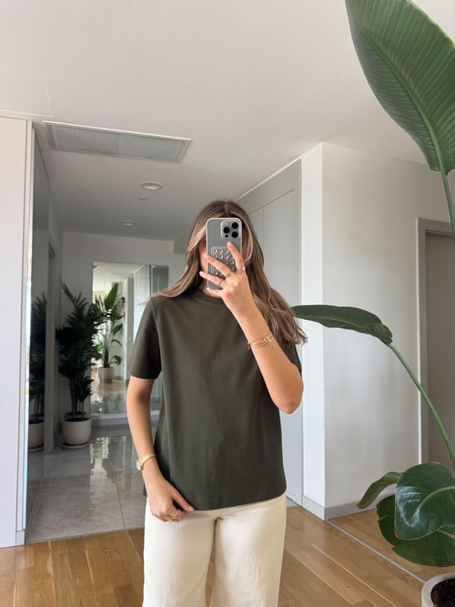 Cs Premium Pamuklu Tişört - Haki