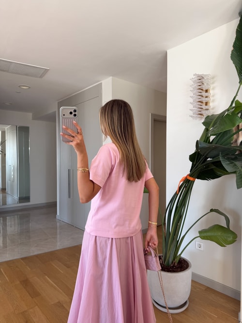 Cs Premium Pamuklu Tişört - Pembe