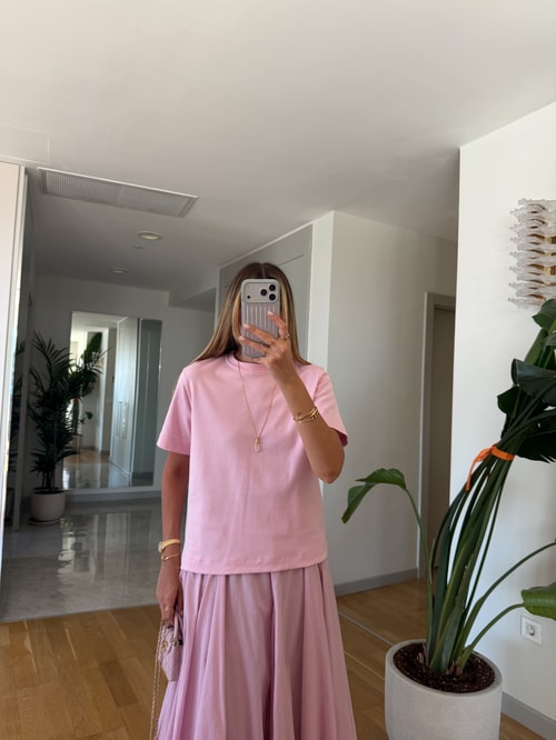 Cs Premium Pamuklu Tişört - Pembe