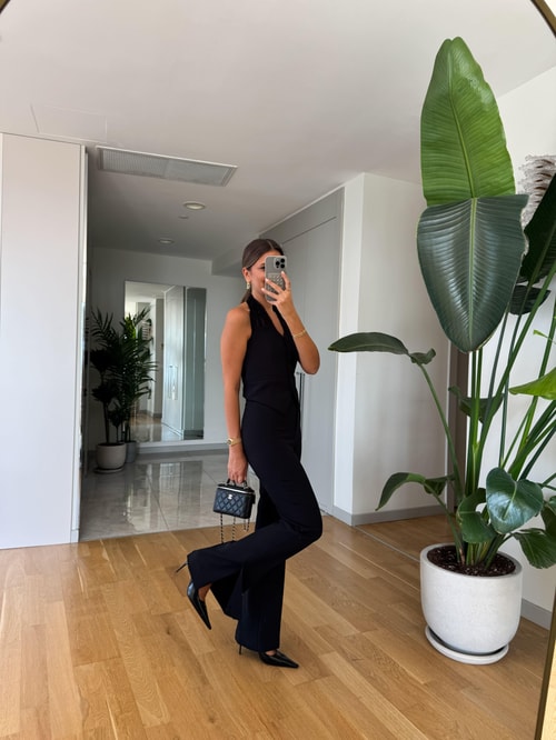 Dantel Bluzlu Premium Takım - Siyah