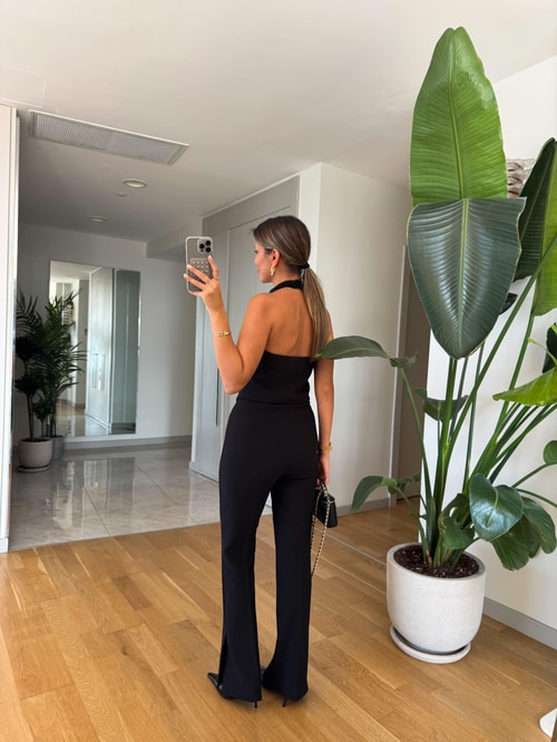 Dantel Bluzlu Premium Takım - Siyah