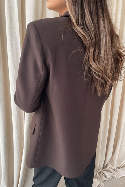 Dilvin Acı Kahve Blazer Ceket