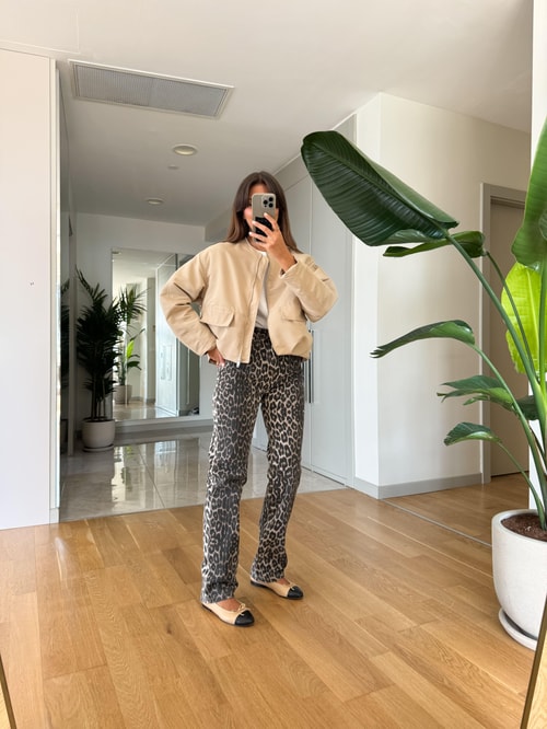 Dilvin Düz Kesim Leopar Jean