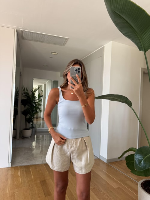 Dilvin Fitilli Askılı Atlet - Mavi 