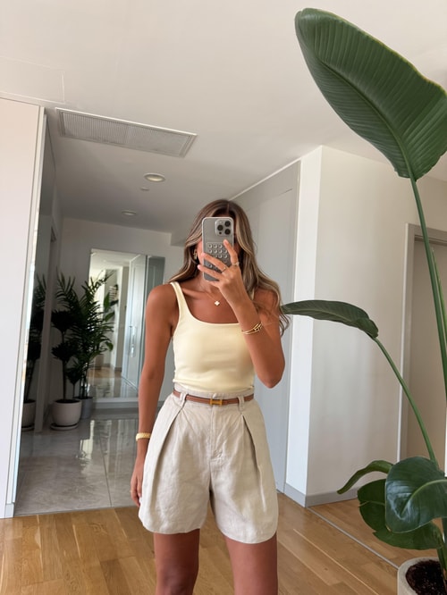 Dilvin Fitilli Askılı Atlet - Sarı