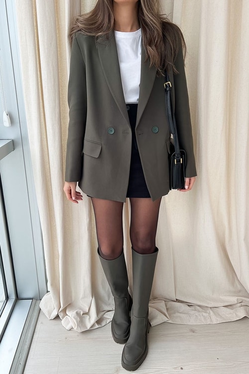 Dilvin Haki Blazer Ceket