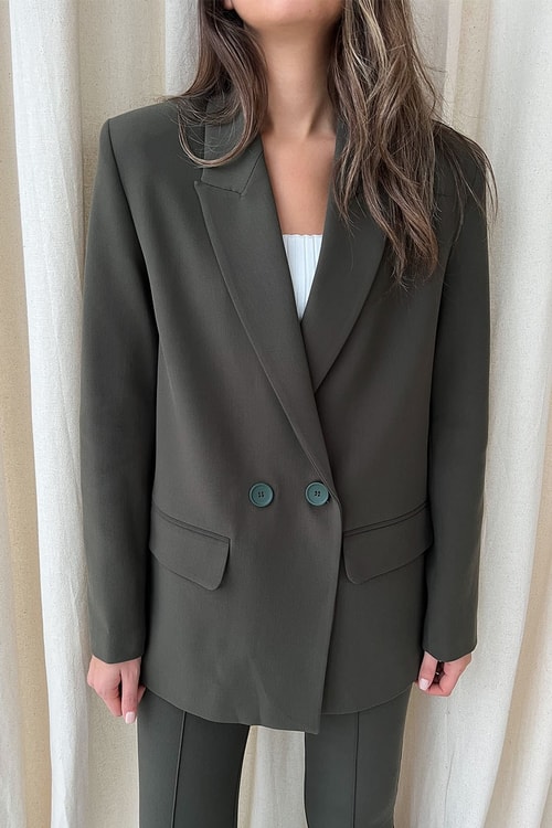 Dilvin Haki Blazer Ceket