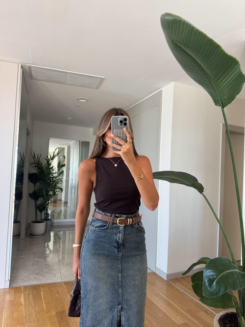 Dilvin Halter Yaka Atlet - Koyu Kahve