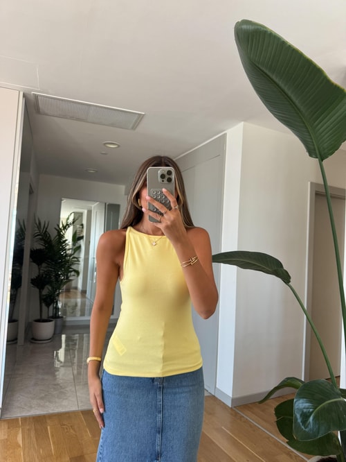 Dilvin Halter Yaka Atlet - Sarı