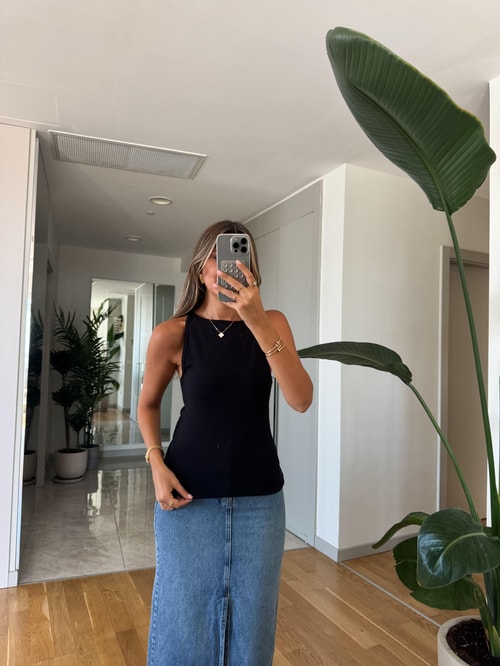 Dilvin Halter Yaka Atlet - Siyah