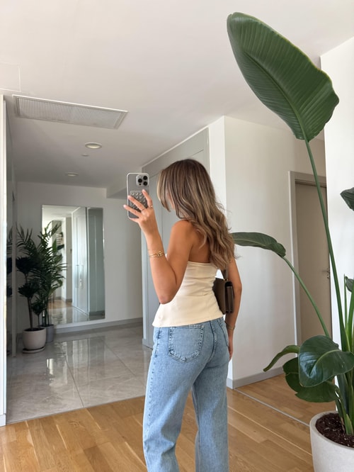 Dilvin Straplez  Bluz - Taş