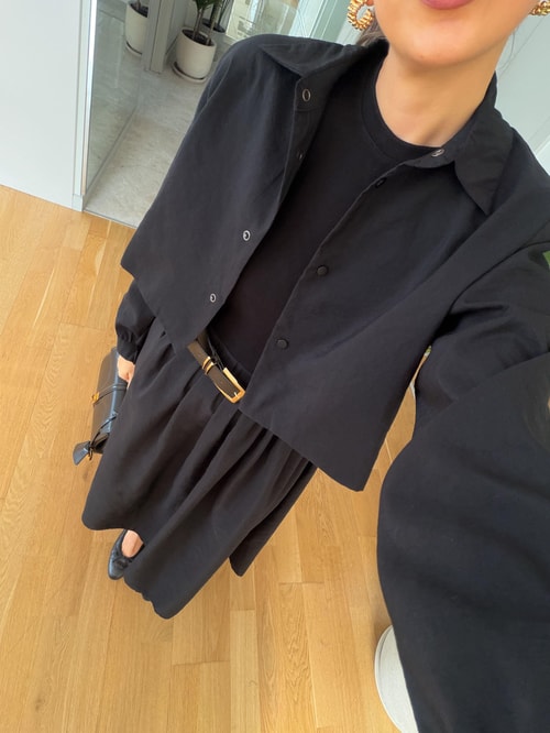 Donna Kemerli Gömlek Elbise Takım 