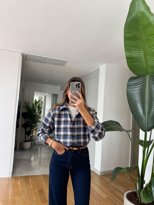 Dustin Mavi Ekoseli Gömlek 