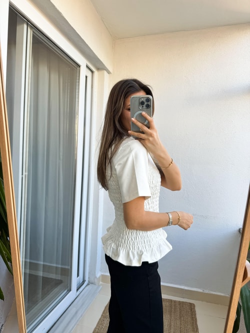 Ekru Gipeli Bluz