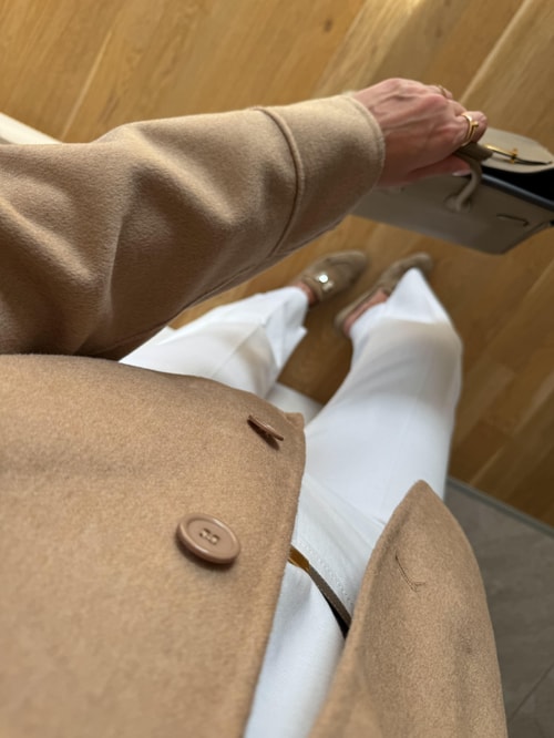 El Yapımı Özel Seri Kaşe Kısa Ceket - Camel