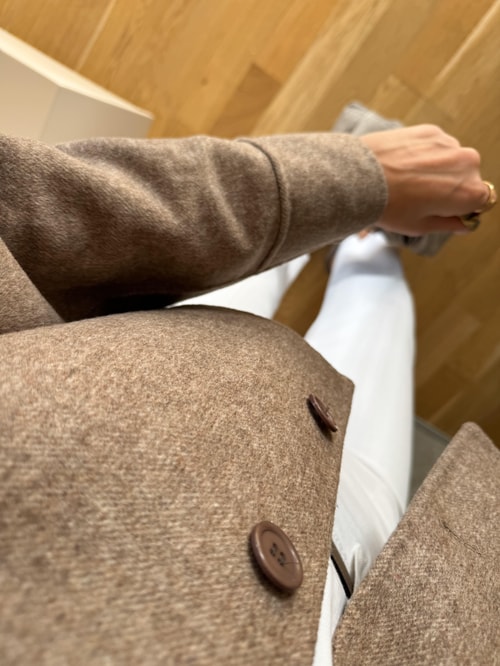 El Yapımı Özel Seri Kaşe Kısa Ceket - Kahve