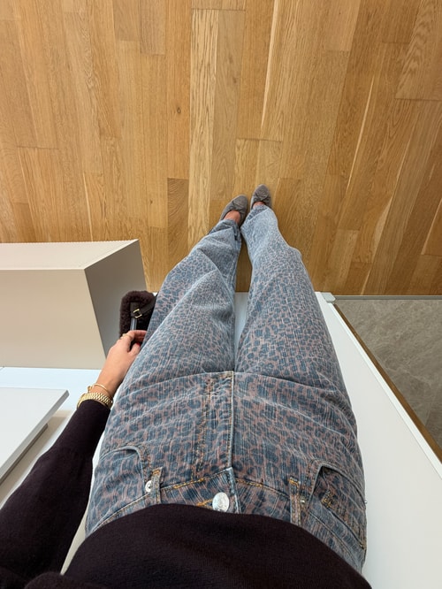 Eskitmeli Leopar Barrel Jean 