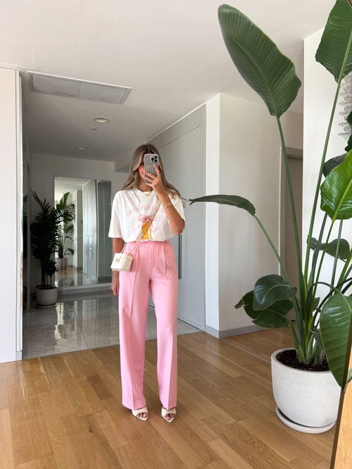 Flw Palazzo Pantolon - Pembe