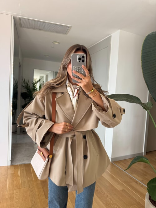 Fp Kısa Trençkot - Camel