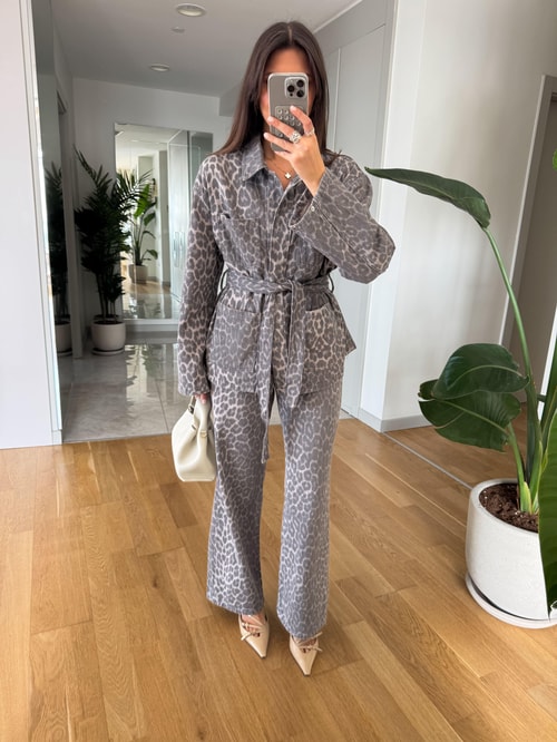 サイズM NoREMID GREY LEOPARD PANTS noremid レオパード Mサイズ サイズM NoREMID GREY LEOPARD PANTS