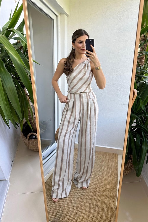 Helena Çizgili Takım-Vizon