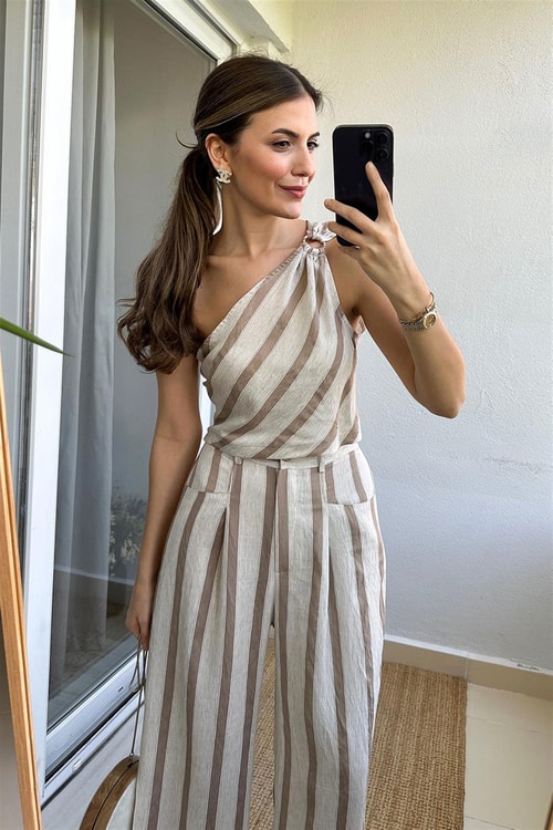 Helena Çizgili Takım-Vizon