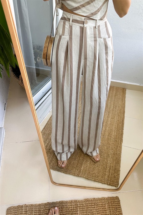 Helena Çizgili Takım-Vizon
