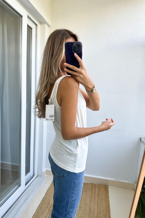 H&M Ekru Dokulu Atlet