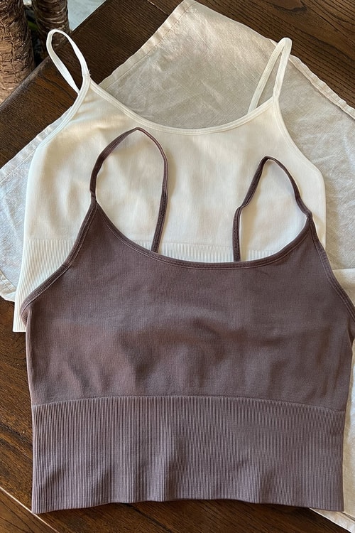HM Kahve Askılı Crop Atlet