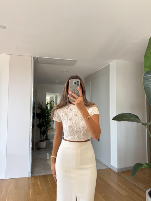 İncili Ajurlu Triko